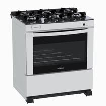 Fogao 6 Bocas Venax Delplus Vitreo Bl Branco Gas Glp