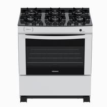 Fogao 6 Bocas Venax Delplus Vitreo Bl Branco Gas Glp