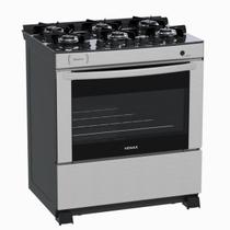 Fogao 6 Bocas Venax Delplus Vitreo Bl Inox Gas Glp