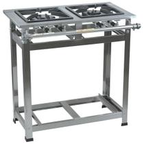 Fogão a Gás 2 Bocas 40x40 P9 Baixa Pressão Master Inox Cristal Aço Fogão a Gás 2 Bocas 40x40 P9 Baixa Pressão Master Inox Cristal Aço