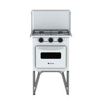 Fogao a Gas 2 Bocas com Forno Venax Gemini Tampa de Metal Branco