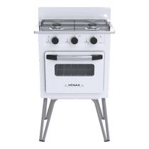 Fogao a Gas 2 Bocas com Forno Venax Gemini Vetro Branco