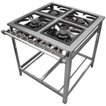 Fogão a Gás 4 Bocas 40x40 P9 Baixa Pressão Master Inox Cristal Aço