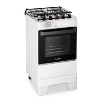 Fogão a Gás 4 Bocas Automático Ideal Top Branco Mesa Inox T4IAB - Esmaltec