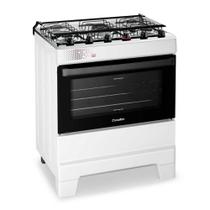 Fogão a Gás 5 Bocas Automático Ideal Top Branco Mesa Inox T5IAB - Esmaltec
