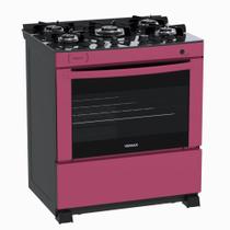 Fogao a Gas 5 Bocas Venax Delplus Vitreo BL Pink
