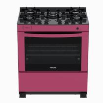 Fogao a Gas 5 Bocas Venax Delplus Vitreo BL Pink Fogao a Gas 5 Bocas Venax Delplus Vitreo BL Pink