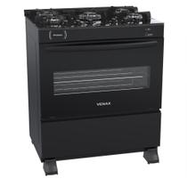 Fogao a Gas 5 Bocas Venax Picasso Vitreo Preto