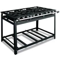 Fogão a Gás 6 Bocas 40x40 P9 Baixa Pressão Master Cristal Aço