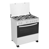 Fogão a Gás 6 Bocas Automático Caribe Branco Mesa Inox - Esmaltec