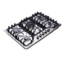 Fogão a gás Anlyter 76cm 5 queimadores em aço inoxidável GLP/NG