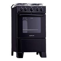 Fogão à Gás Atlas Coliseum Plus 4 Bocas com Mesa Inox-Preto