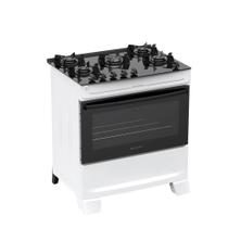 Fogão a Gás Atlas Monaco 5 Bocas Top Glass Branco