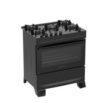Fogão a Gás Atlas Monaco 5 Bocas Top Glass Preto