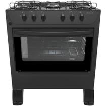 Fogão a Gás Braslar Carina Black 5 Bocas Acendimento Automático Fogão a Gás Braslar Carina Black 5 Bocas Acendimento Automático