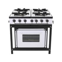 Fogão A Gás Bravo Multicores 4 Bocas Com Forno Br4bf - Venâncio Branco Branco Fogão A Gás Bravo Multicores 4 Bocas Com Forno Br4bf - Venâncio Branco Branco