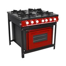 Fogão a Gás Bravo Multicores 4 Bocas Com Forno BR4BF - Venâncio Vermelho Fogão a Gás Bravo Multicores 4 Bocas Com Forno BR4BF - Venâncio Vermelho