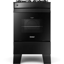Fogão a Gás CFO4VCE 4 Bocas com Mesa de Vidro, Preto Consul Fogão a Gás CFO4VCE 4 Bocas com Mesa de Vidro, Preto Consul