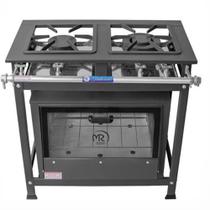 Fogão a Gás Conjugado Standard 2 Bocas Baixa Pressão 30x30 com Forno Porta Vidro P5 MR.Fogões 200306