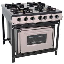 Fogão a Gás Cozinha Industrial Escola Bravo com 4 Bocas GLP 4.090kcal Venâncio