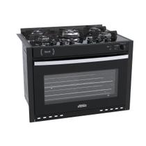 Fogao a Gas de Embutir 5 Bocas Venax Gaudi Platinum Vitreo Preto Fogao a Gas de Embutir 5 Bocas Venax Gaudi Platinum Vitreo Preto