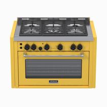 Fogao a Gas de Embutir 5 Bocas Venax Temis Amarelo Fogao a Gas de Embutir 5 Bocas Venax Temis Amarelo