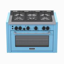 Fogao a Gas de Embutir 5 Bocas Venax Temis Azul Fogao a Gas de Embutir 5 Bocas Venax Temis Azul