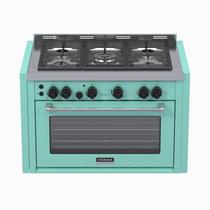 Fogao a Gas de Embutir 5 Bocas Venax Temis Verde Fogao a Gas de Embutir 5 Bocas Venax Temis Verde