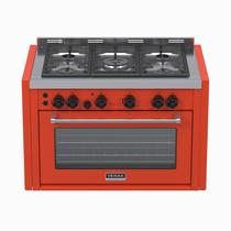 Fogao a Gas de Embutir 5 Bocas Venax Temis Vermelho Fogao a Gas de Embutir 5 Bocas Venax Temis Vermelho