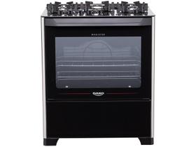 Fogão a Gás de Piso 5 Bocas Dako Magister Mesa de Vidro Preto Fogão a Gás de Piso 5 Bocas Dako Magister Mesa de Vidro Preto