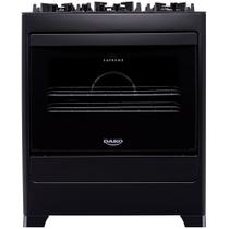 Fogão a Gás de Piso 5 Bocas Dako Supreme Glass Mesa de Vidro Preto