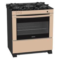 Fogão a Gás Del Plus Vítreo 5 Bc Bege GLP Venax