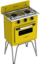 Fogão A Gás Gemini 2 Boca Vetro Amarelo Glp Venax