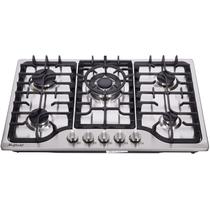 Fogão a gás Hotfield HF57042 5 queimadores 76 cm de aço inoxidável