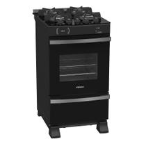 Fogão a Gás Maxi Vítreo 4Q Preto Venax