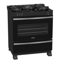 Fogão a Gás Maxi Vítreo 5Q Preto Venax