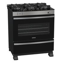 Fogão a Gás Maxi Vítreo 6Q Inox Venax