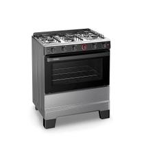 Fogão a Gás Mesa Inox Super Chama Forno 84L Limpa Fácil e Acendimento Automático IDEAL Super F5IAI Cor Inox 5 bocas Bivolt - ESMALTEC Fogão a Gás Mesa Inox Super Chama Forno 84L Limpa Fácil e Acendimento Automático IDEAL Super F5IAI Cor Inox 5 bocas Bivolt - ESMALTEC