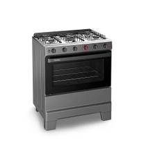 Fogão a Gás Mesa Inox Super Chama Forno 84L Limpa Fácil e Acendimento Automático IDEAL Super F5IAT Cor Titanium 5 bocas Bivolt - ESMALTEC Fogão a Gás Mesa Inox Super Chama Forno 84L Limpa Fácil e Acendimento Automático IDEAL Super F5IAT Cor Titanium 5 bocas Bivolt - ESMALTEC