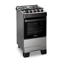 Fogão a Gás Mesa Inox Tampa de Vidro Forno 50L Limpa Fácil e Acendimento Automático Esmaltec IDEAL Top T4IAI Cor Inox 4 bocas Bivolt Fogão a Gás Mesa Inox Tampa de Vidro Forno 50L Limpa Fácil e Acendimento Automático Esmaltec IDEAL Top T4IAI Cor Inox 4 bocas Bivolt