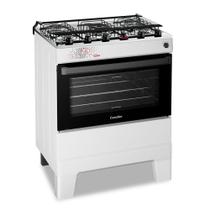 Fogão a Gás Mesa Inox Tripla Chama Tampa de Vidro Timer Forno 84L Limpa Fácil e Acendimento Automático IDEAL Master T5ITB Cor Branco 5 bocas Bivolt - ESMALTEC Fogão a Gás Mesa Inox Tripla Chama Tampa de Vidro Timer Forno 84L Limpa Fácil e Acendimento Automático IDEAL Master T5ITB Cor Branco 5 bocas Bivolt - ESMALTEC