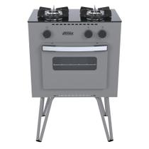 Fogao a gas mini cook 2 q grafite gas glp - Venax Fogao a gas mini cook 2 q grafite gas glp - Venax