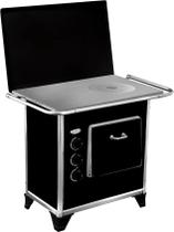 Fogão A Gás Modelo A Lenha Preto Para Apartamento e Casa