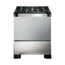 Fogão á Gás Mueller 5 bocas Decorato Vetro Inox Com Mesa de Vidro Bivolt