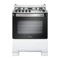 Fogão a Gás Mueller Decorato 5 Bocas Branco com Mesa de Inox-Bivolt