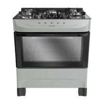 Fogão a Gás Mueller MFV5BB 5 Bocas Titanio Mesa de Vidro - Bivolt