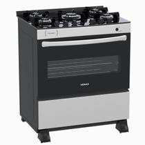 Fogao a gas picasso vitreo 5 q inox gás glp