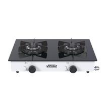 Fogao a Gas Portatil 2 Bocas Venax Flamalar Vitreo Branco
