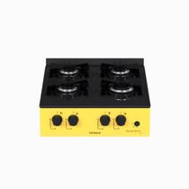 Fogao a Gas Portatil 4 Bocas Venax Grand Petit Line Amarelo
