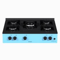 Fogao a Gas Portatil 5 Bocas Venax Grand Petit Line Azul